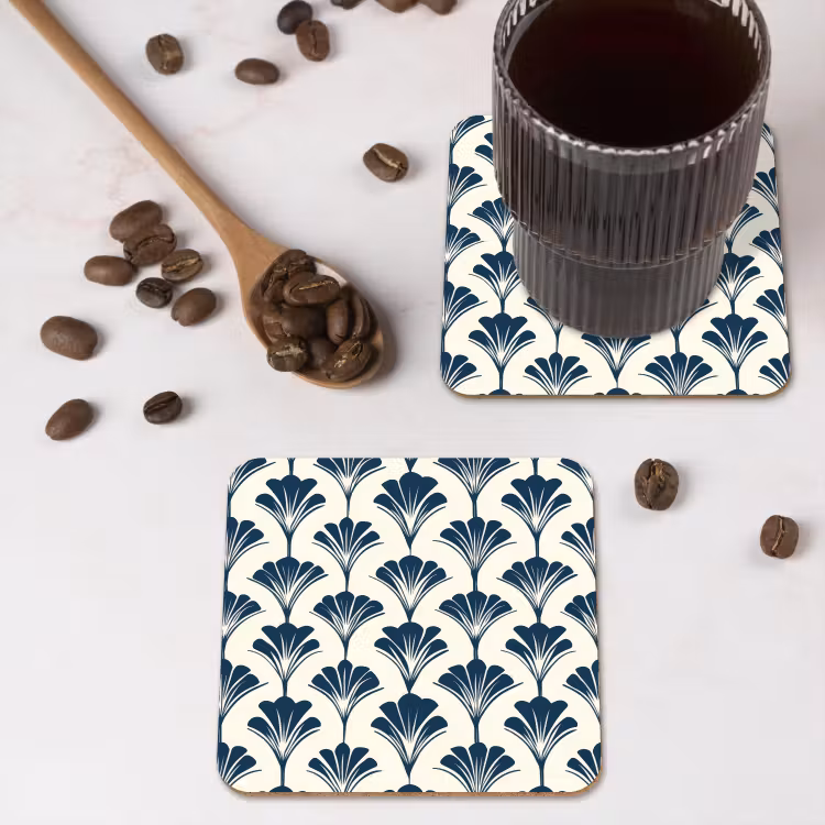 Onderzetter - Klassiek - Motief - Blauw — 4