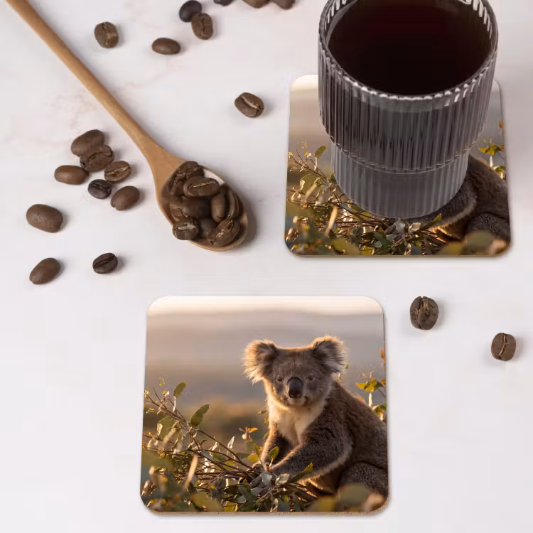 Onderzetter - Koala - Bladeren - Ochtendlicht — 4