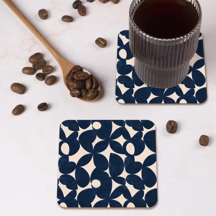 Onderzetter - Modern - Geometrisch - Blauw — 4
