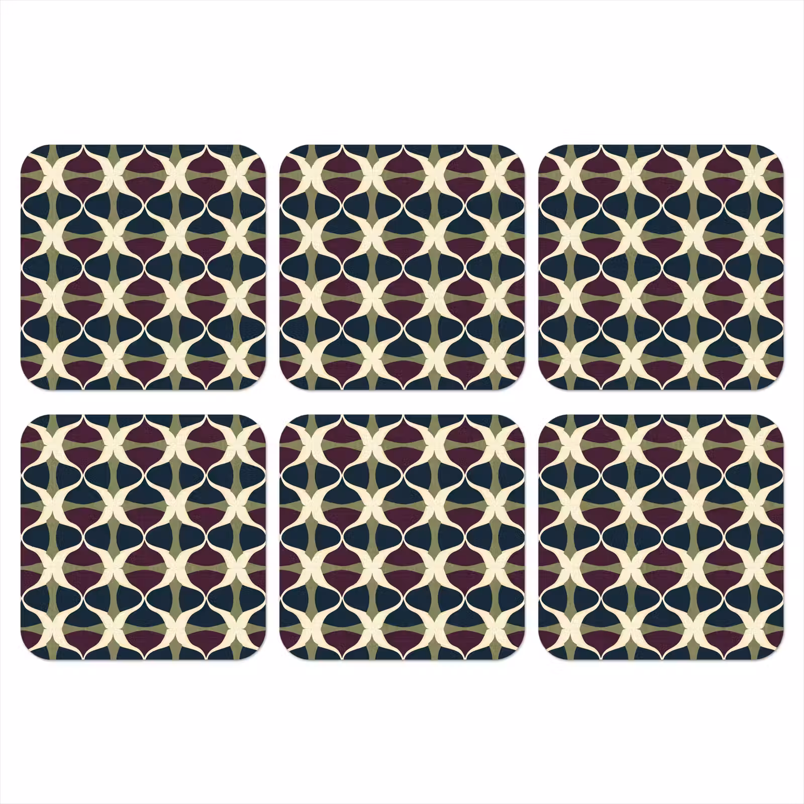 Onderzetter - Abstract - Retro - Kleurrijk — 1