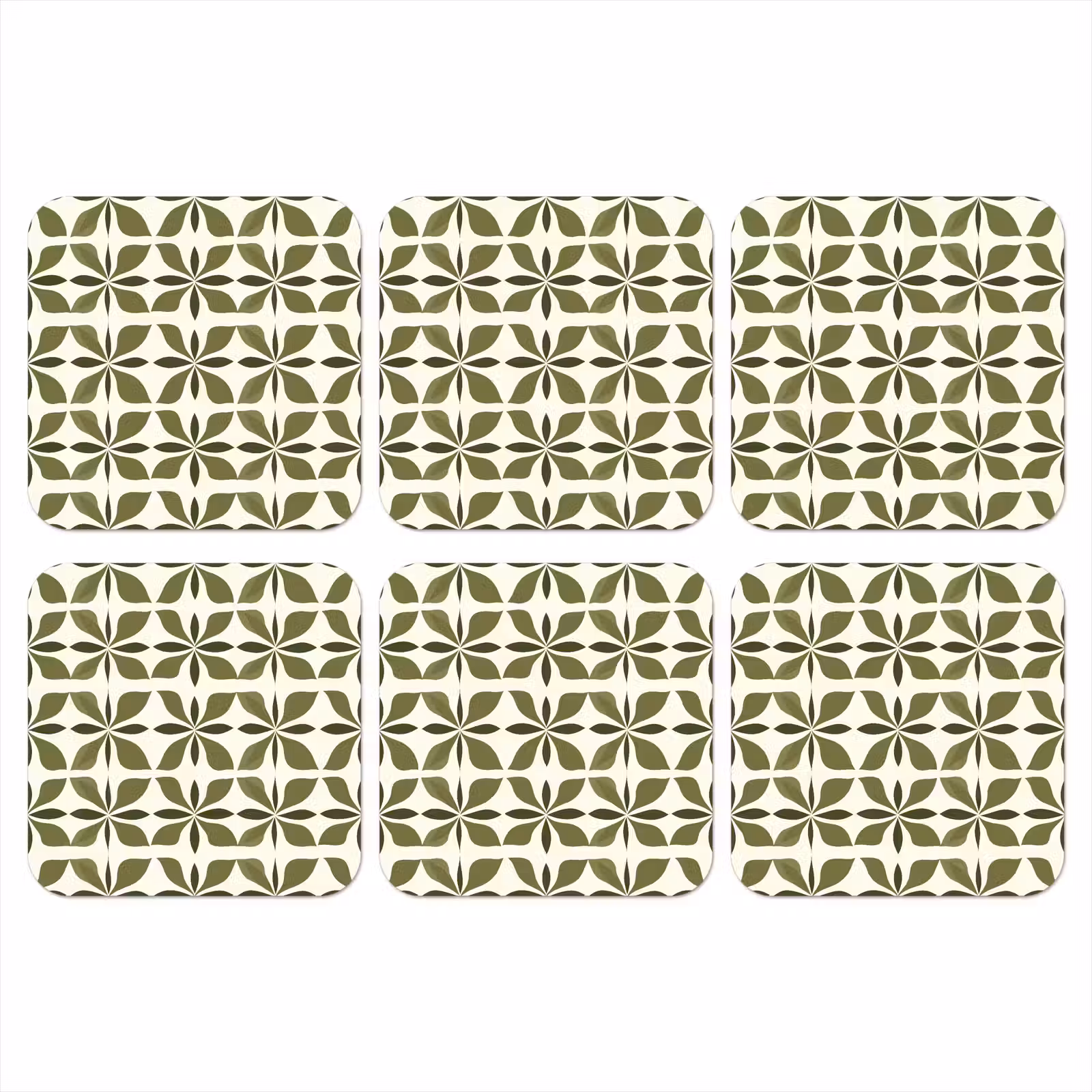 Onderzetter - Botanisch - Retro - Groen — 1