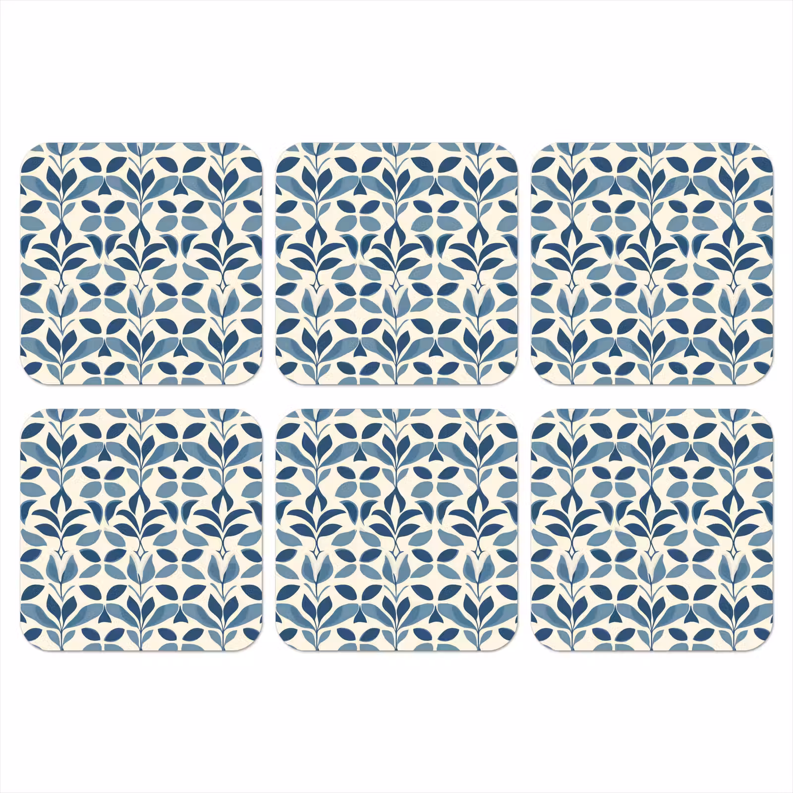 Onderzetter - Flora - Modern - Blauw — 1