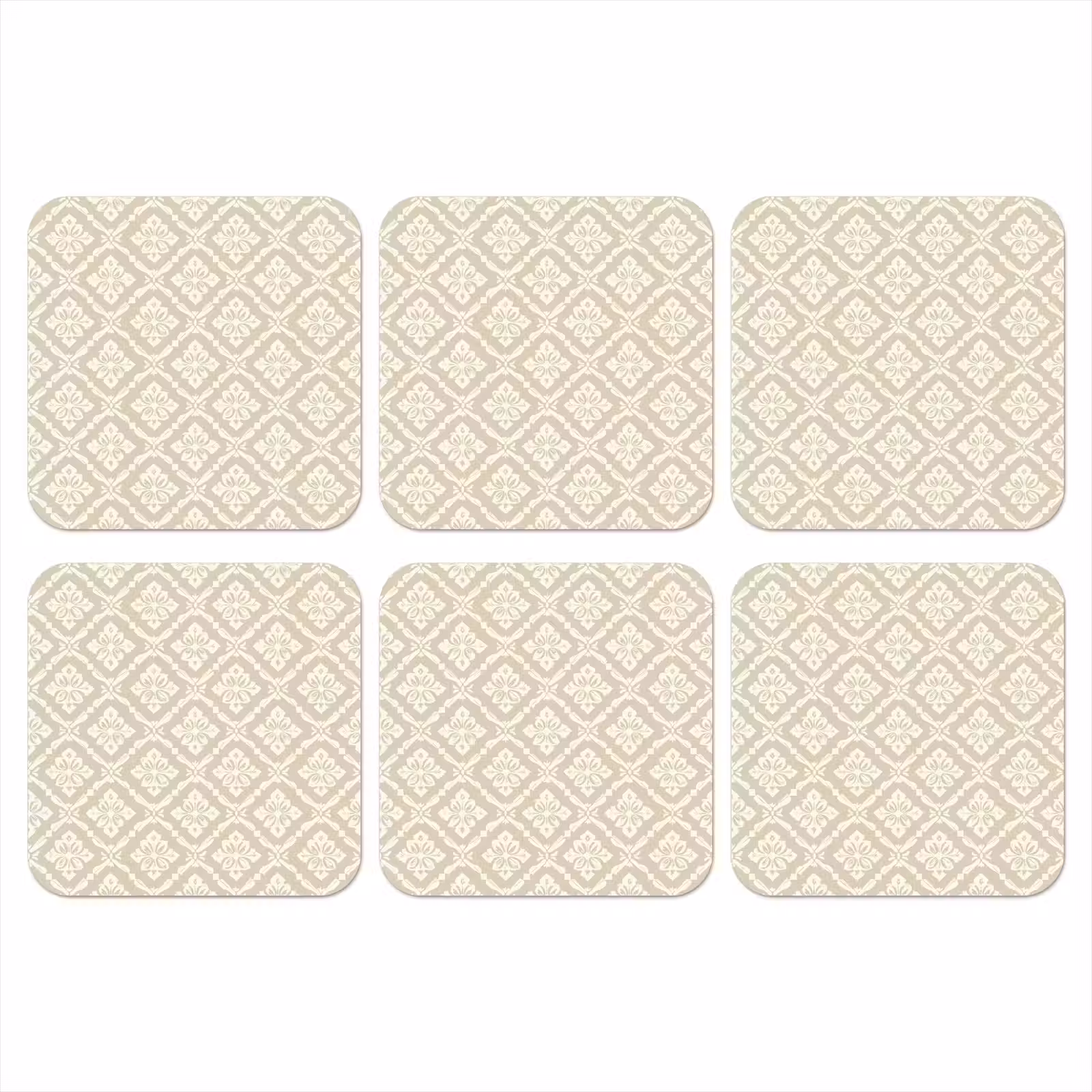 Onderzetter - Floraal - Ornament - Beige — 1