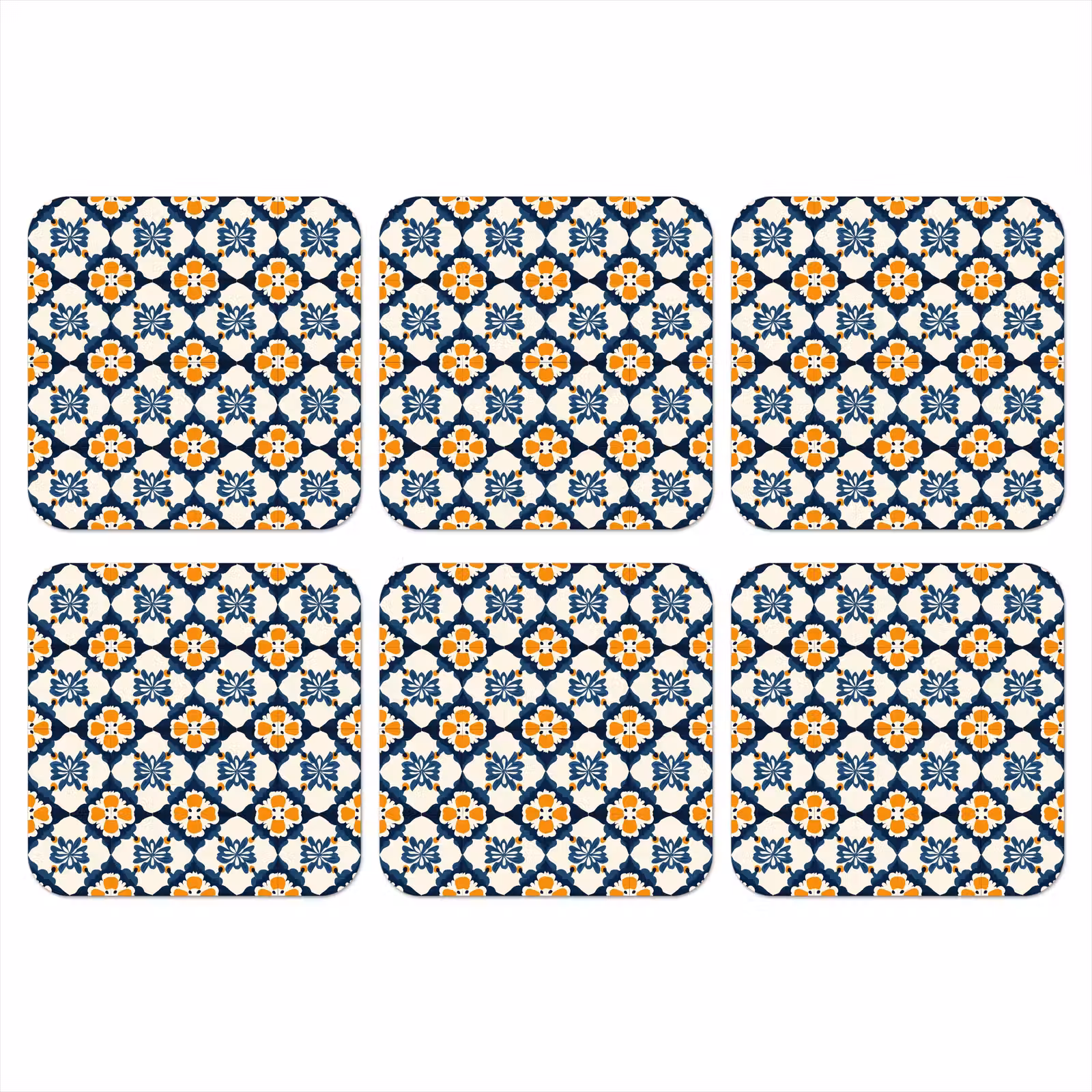 Onderzetter - Klassiek - Geometrisch - Blauw — 1