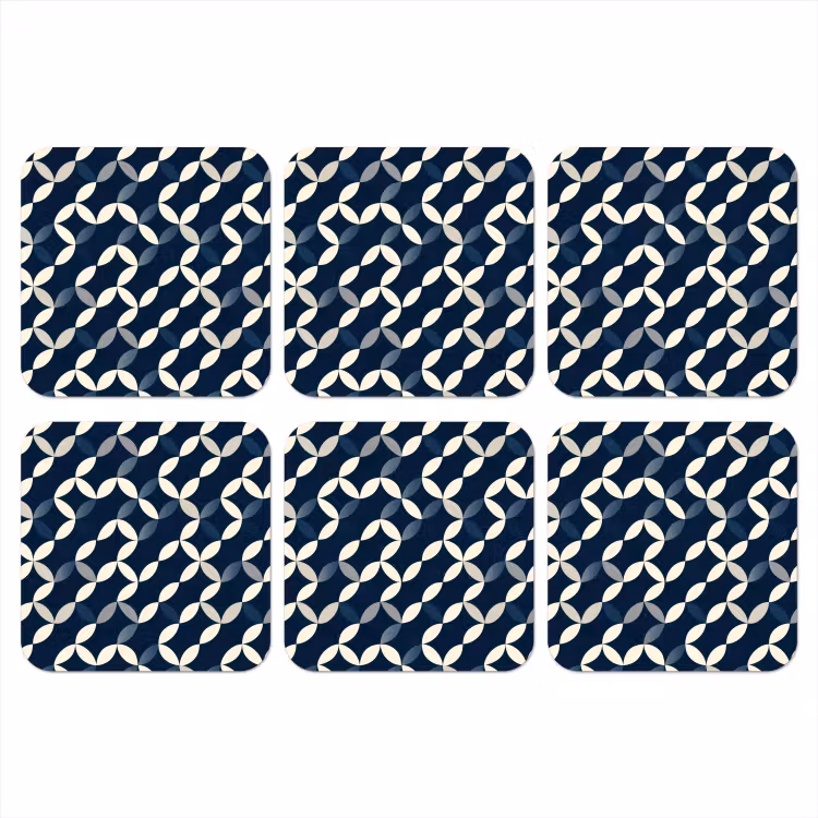 Onderzetter​ - Abstract - Patroon - Blauw — 1