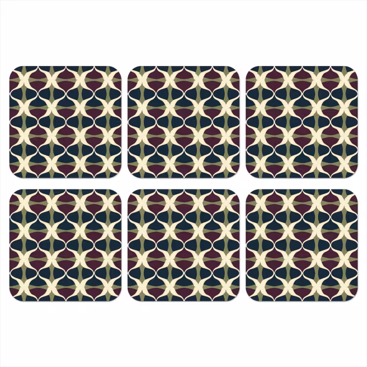 Onderzetter - Abstract - Retro - Kleurrijk — 1