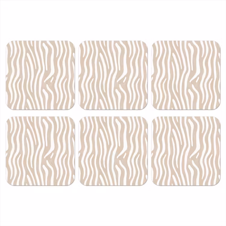 Onderzetter - Abstract - Zebra - Beige — 1