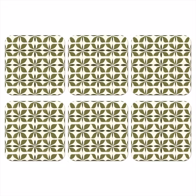 Onderzetter - Botanisch - Retro - Groen — 1
