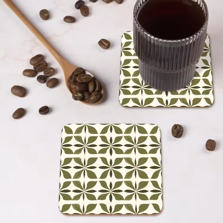 Onderzetter - Botanisch - Retro - Groen — 4