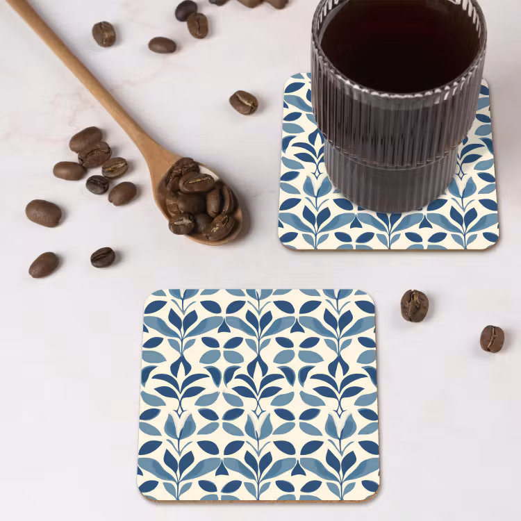 Onderzetter - Flora - Modern - Blauw — 4