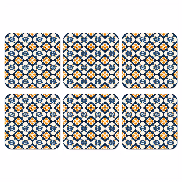 Onderzetter - Klassiek - Geometrisch - Blauw — 1