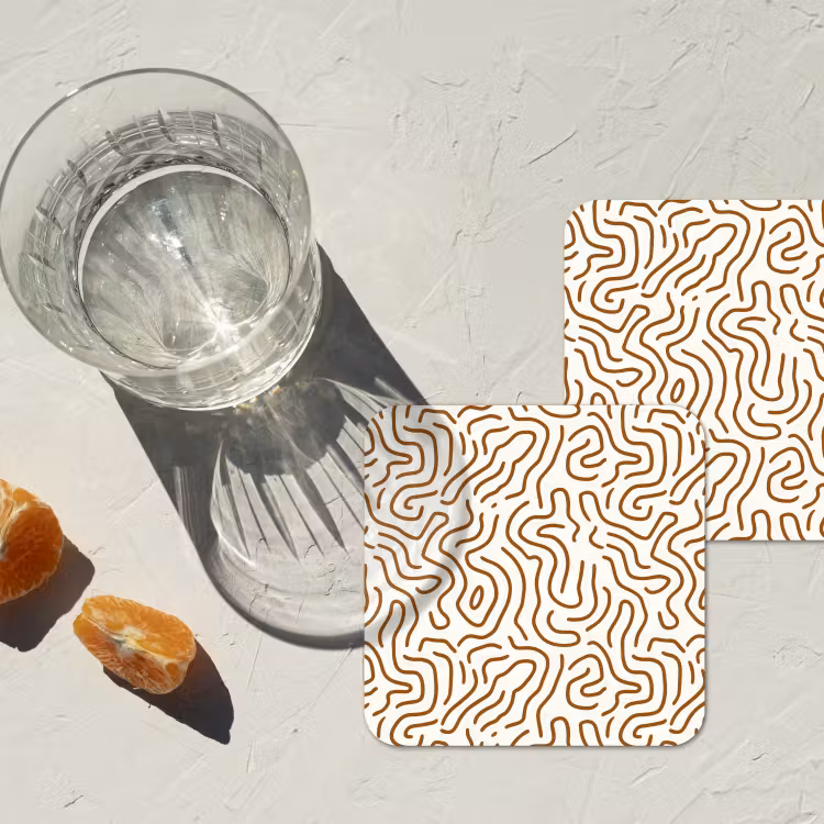 Onderzetter - Minimalistisch - Patroon - Terracotta — 3