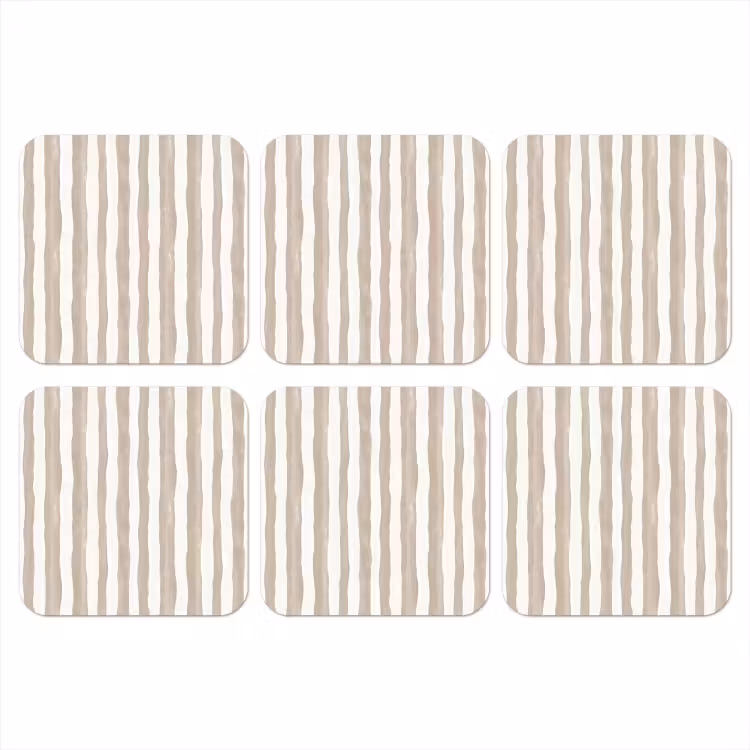 Onderzetter - Minimalistisch - Strepen - Beige — 1