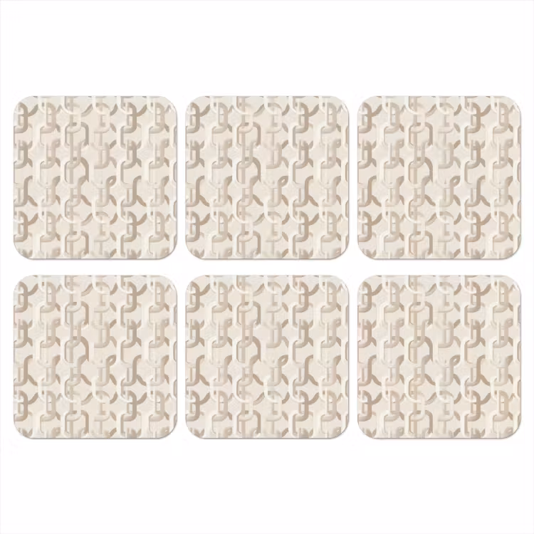 Onderzetter - Motief - Abstract - Beige — 1