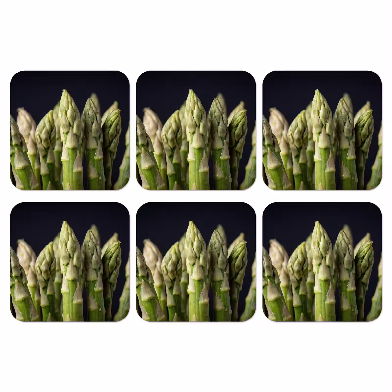 Onderzetter - Asperges - Groen - Zwart — 1