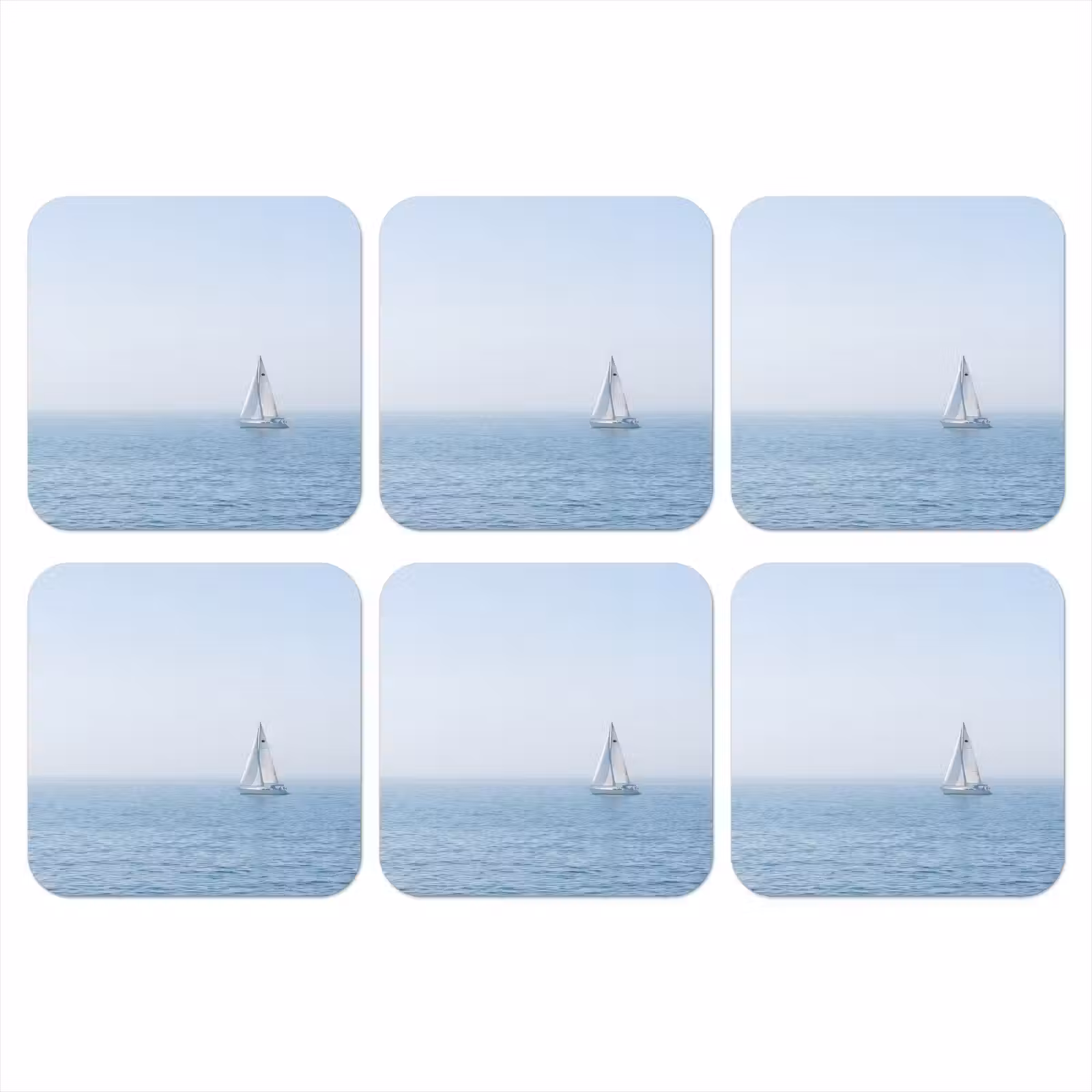 Onderzetter - Horizon - Zeilboot - Zee — 1