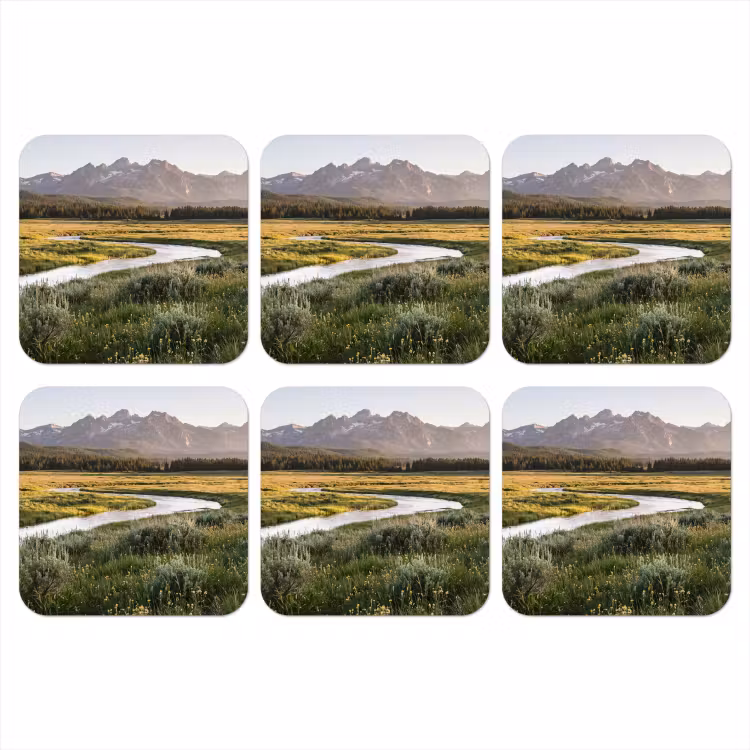Onderzetter - Berglandschap - Rivier - Bos — 1