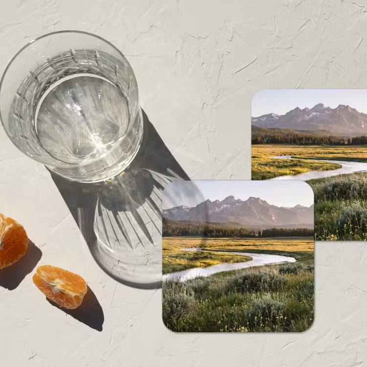 Onderzetter - Berglandschap - Rivier - Bos — 3