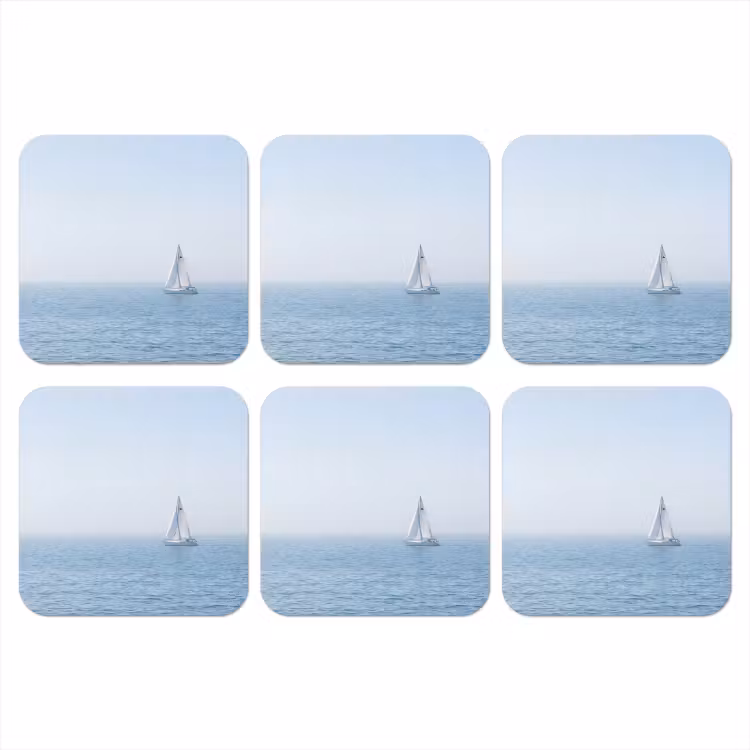 Onderzetter - Horizon - Zeilboot - Zee — 1