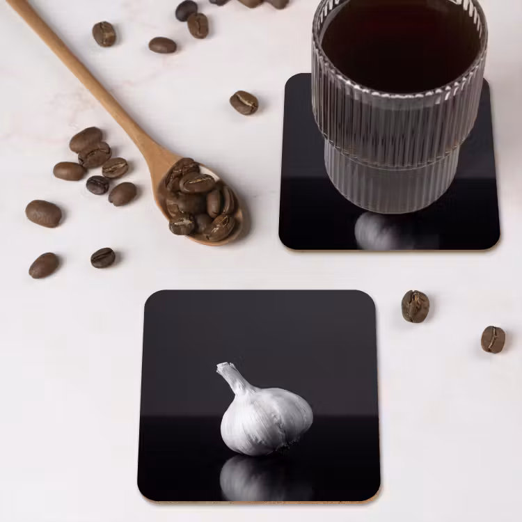 Onderzetter - Knoflook - Zwart - Wit — 4