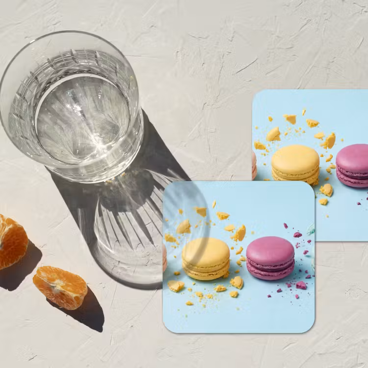 Onderzetter​ - Macarons - Kleurrijk - Pastel — 3