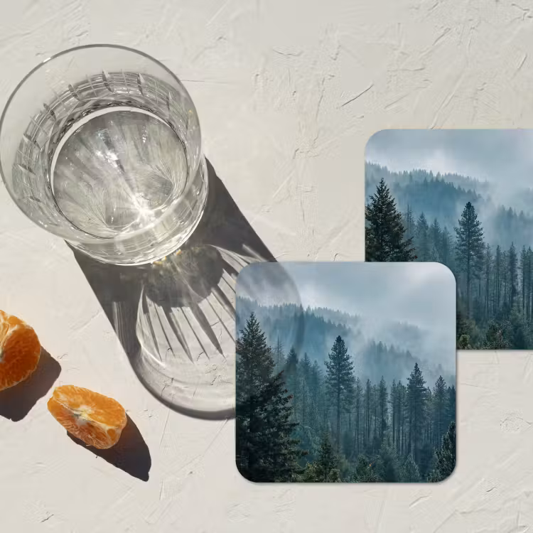 Onderzetter - Naaldwoud - Bergen - Mist — 3
