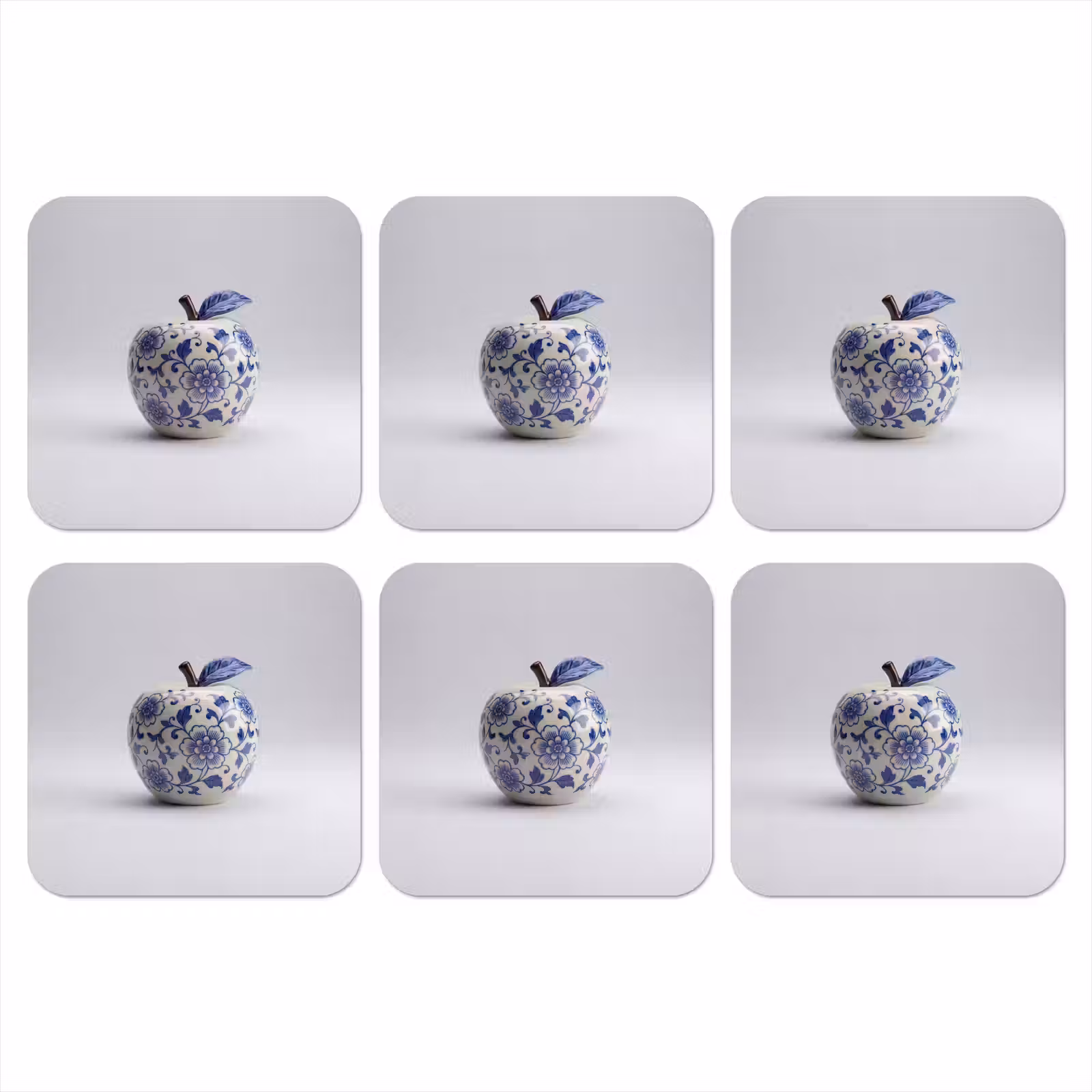 Onderzetter - Appel - Blauw - Klassiek — 1