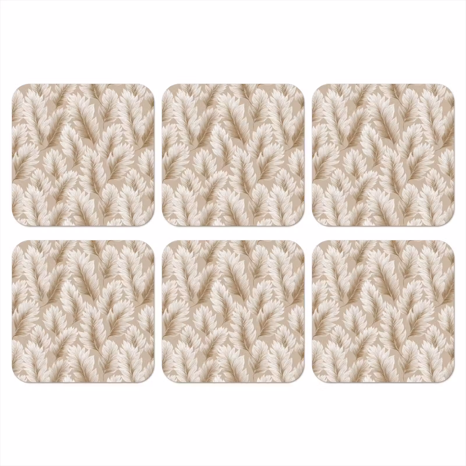Onderzetter - Botanisch - Patroon - Beige — 1
