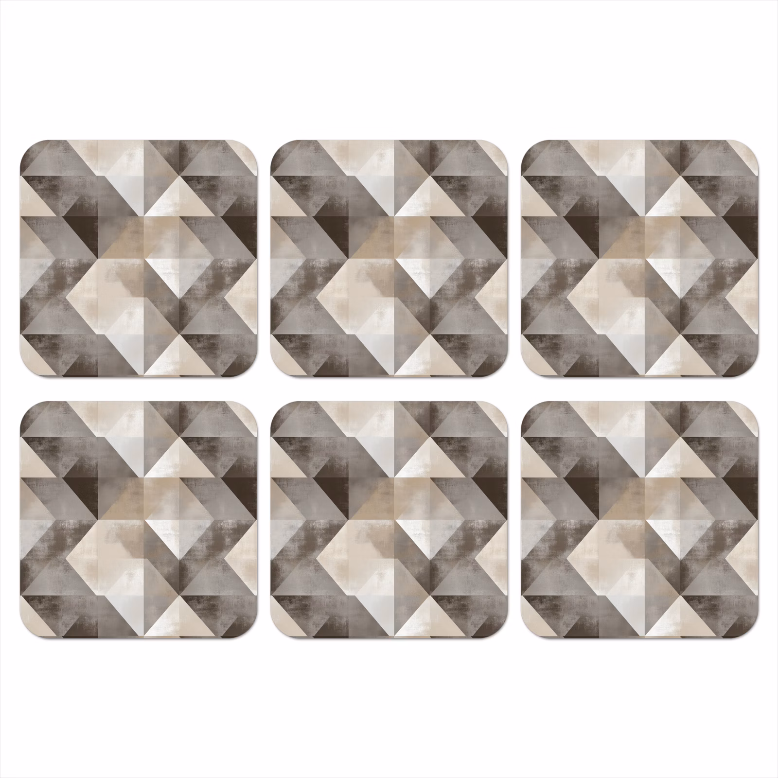 Onderzetter - Geometrisch - Motief - Aardetinten — 1