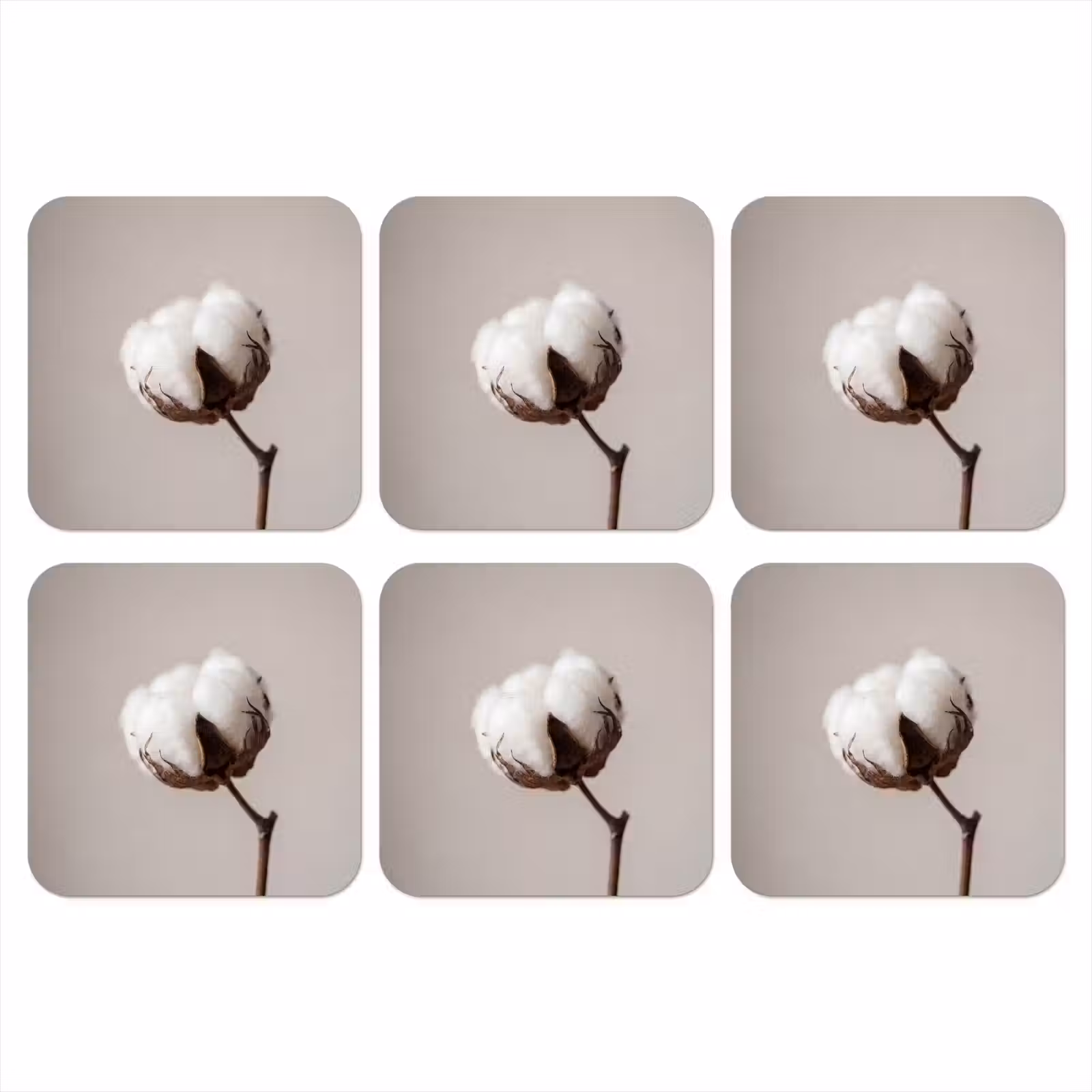 Onderzetter - Katoenbol - Minimalistisch - Wit — 1