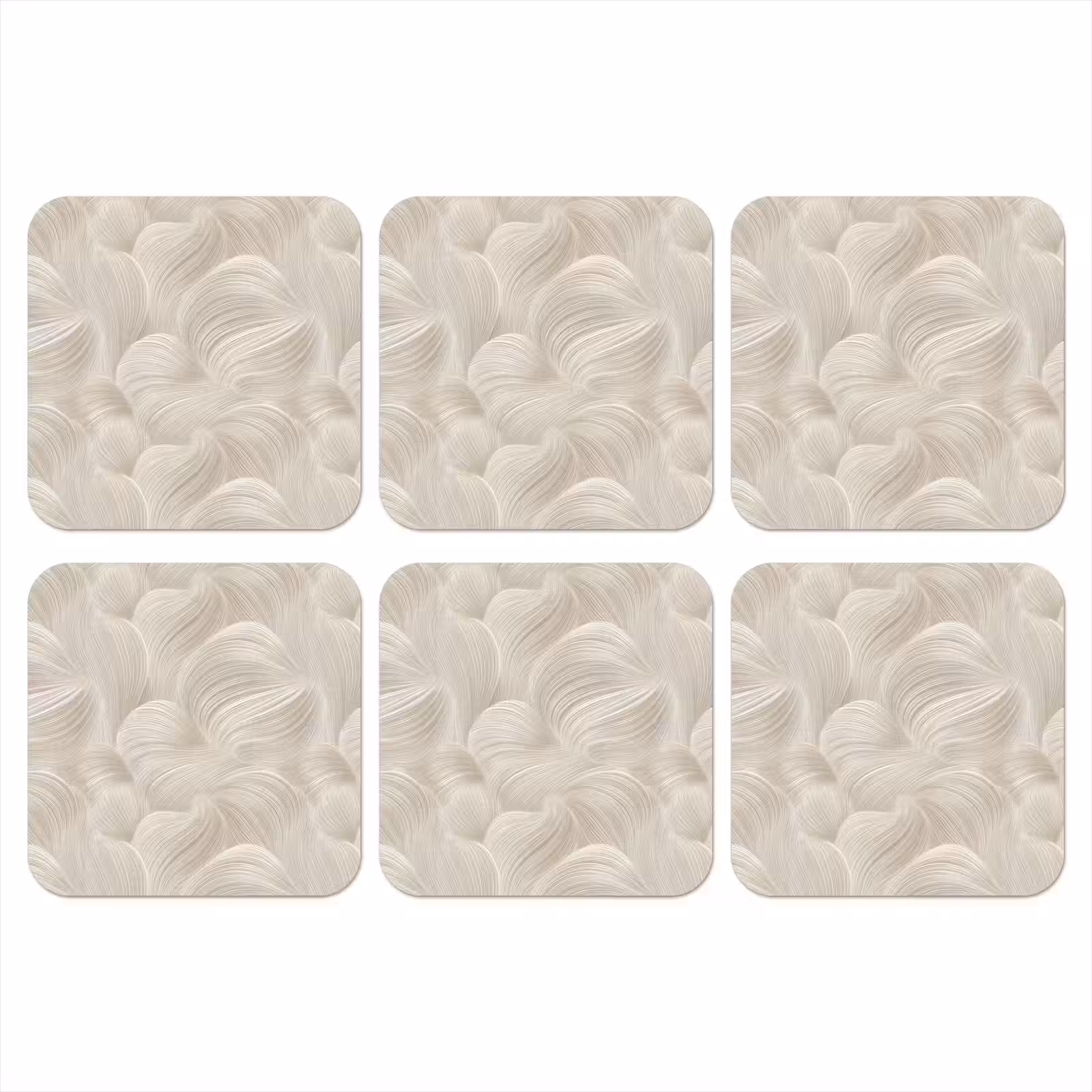 Onderzetter - Lijnen - Waaier - Beige — 1