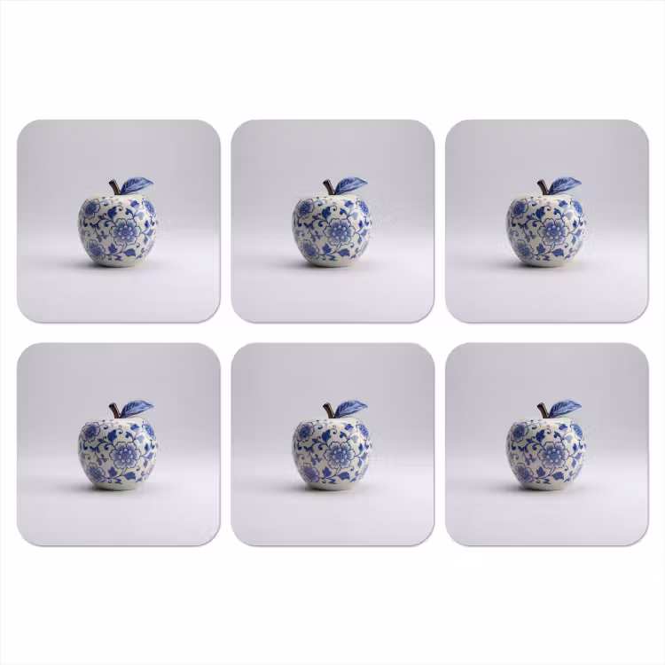 Onderzetter - Appel - Blauw - Klassiek — 1