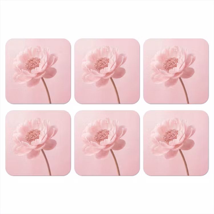 Onderzetter - Bloem - Pioenroos - Roze — 1