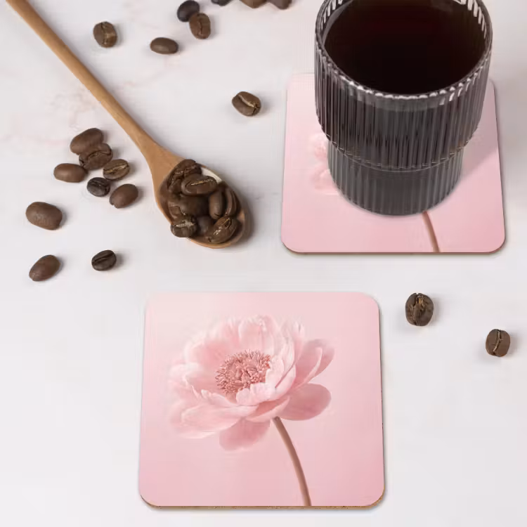 Onderzetter - Bloem - Pioenroos - Roze — 4