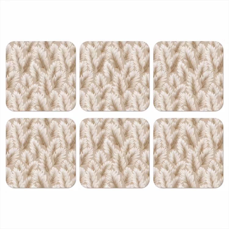 Onderzetter - Botanisch - Patroon - Beige — 1