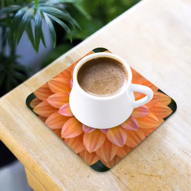 Onderzetter - Dahlia - Bloem - Oranje — 2