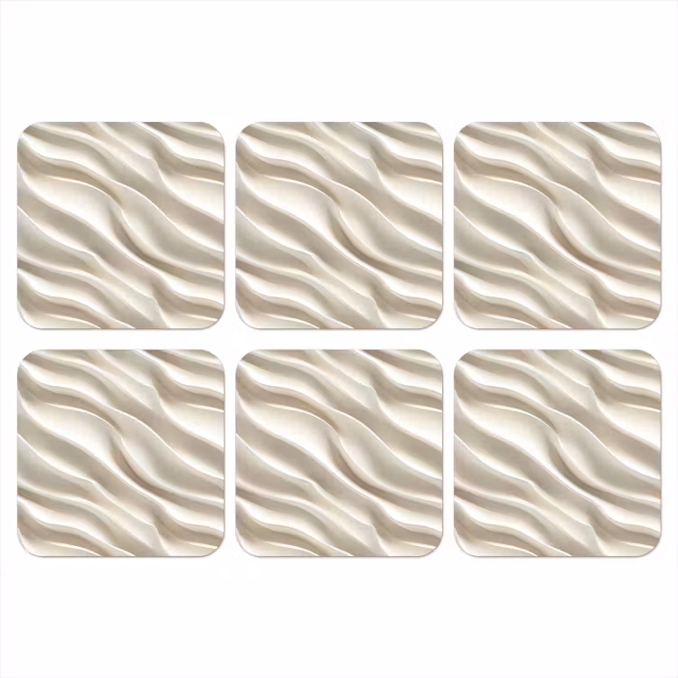 Onderzetter - Diagonaal - Golven - Crème — 1