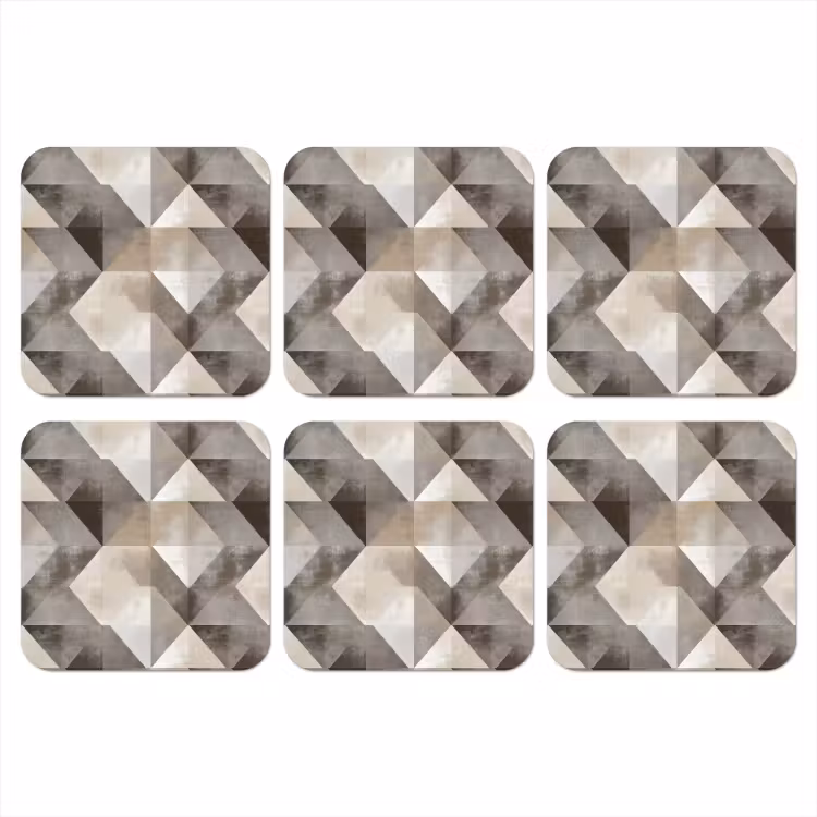 Onderzetter - Geometrisch - Motief - Aardetinten — 1