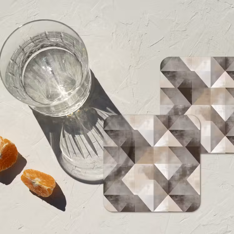 Onderzetter - Geometrisch - Motief - Aardetinten — 3