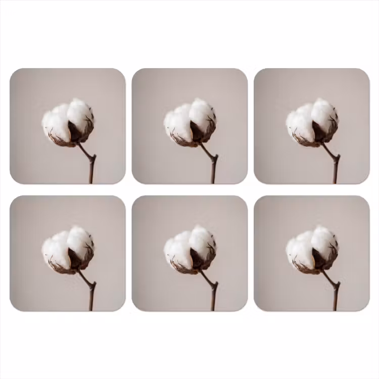 Onderzetter - Katoenbol - Minimalistisch - Wit — 1