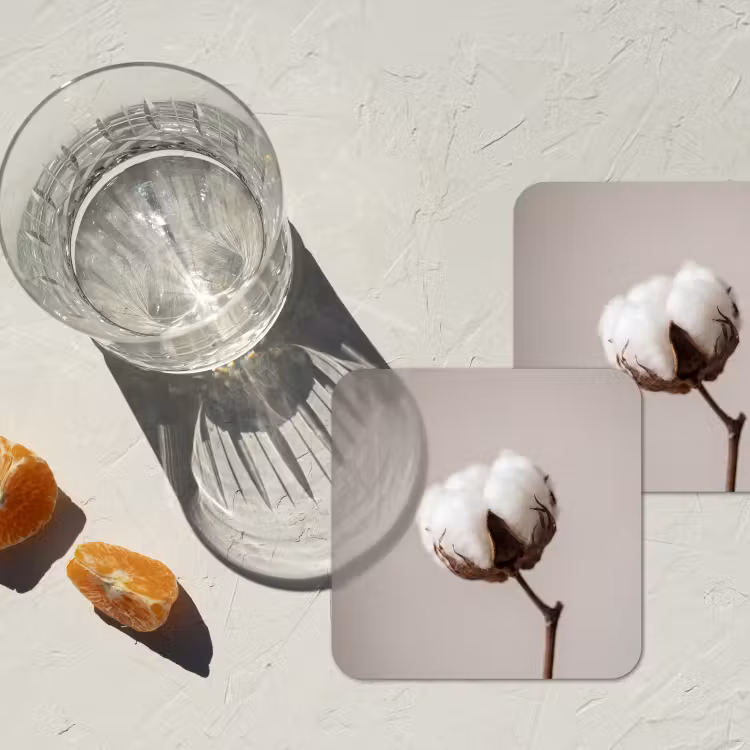 Onderzetter - Katoenbol - Minimalistisch - Wit — 3