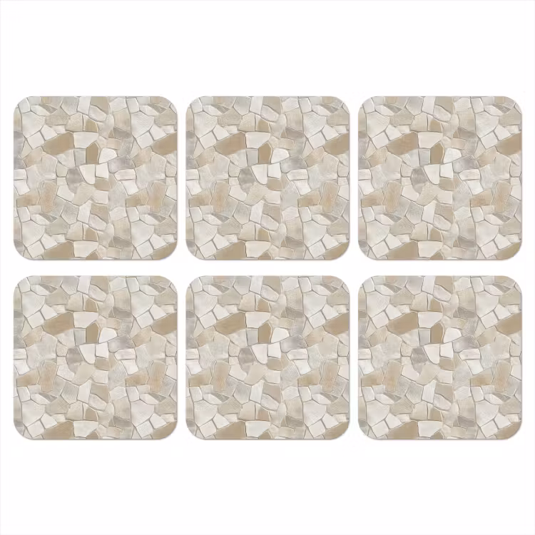 Onderzetter - Mozaïek - Stenen - Beige — 1