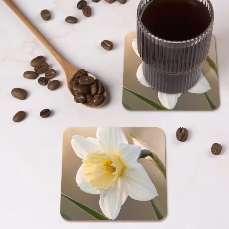 Onderzetter - Narcis - Bloem - Minimalistisch — 4