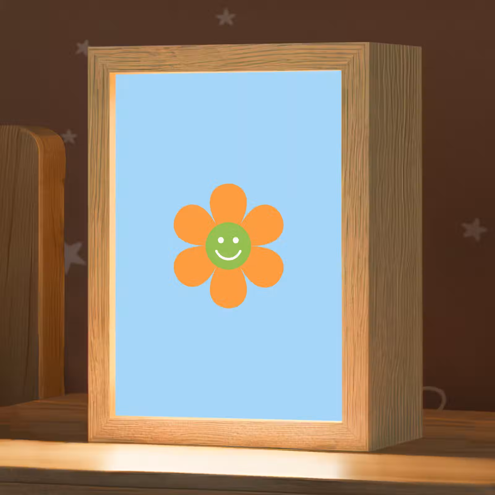 Nachtlampje - Bloem - Smiley - Kleurrijk — 1