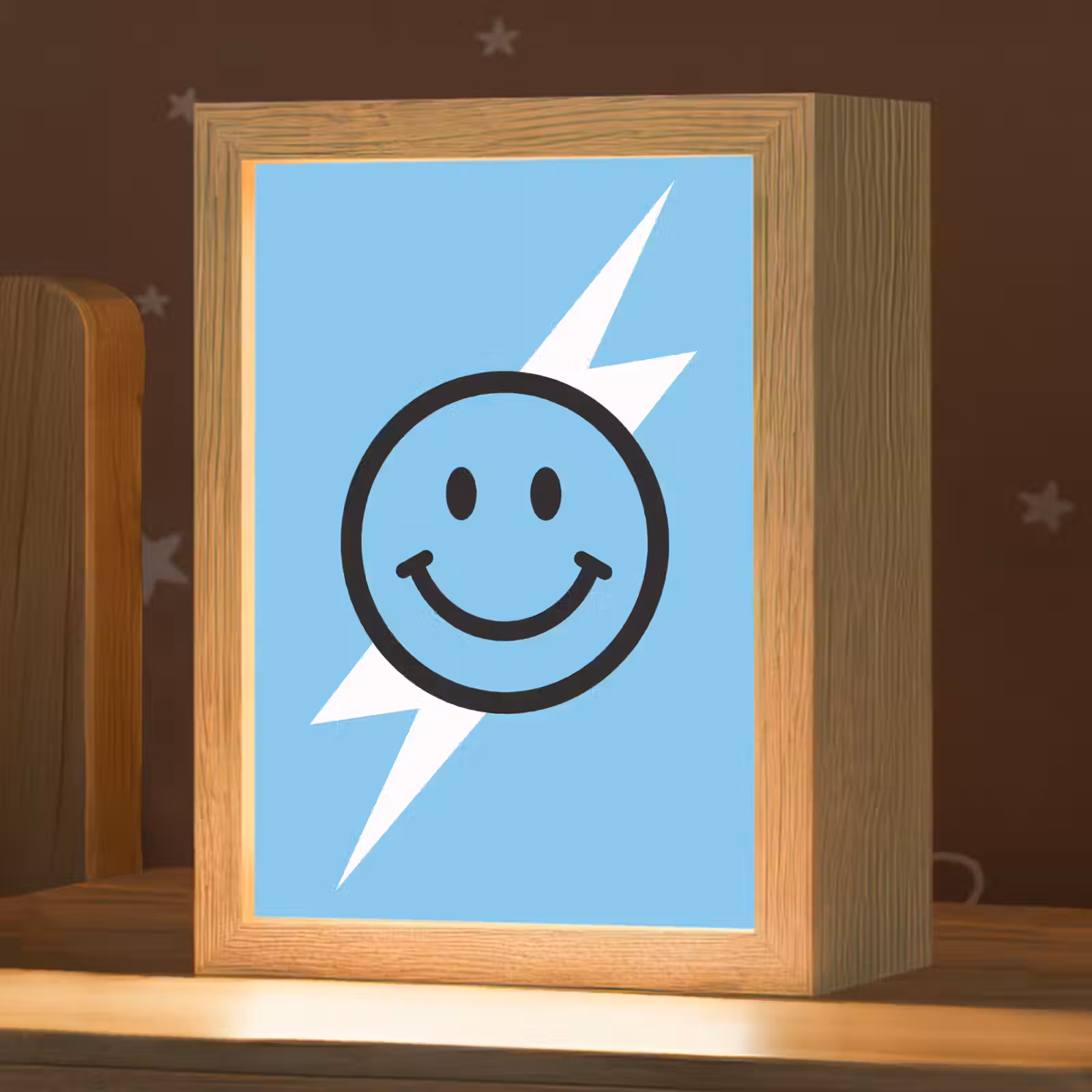 Nachtlampje - Smiley - Blauw - Bliksem — 1