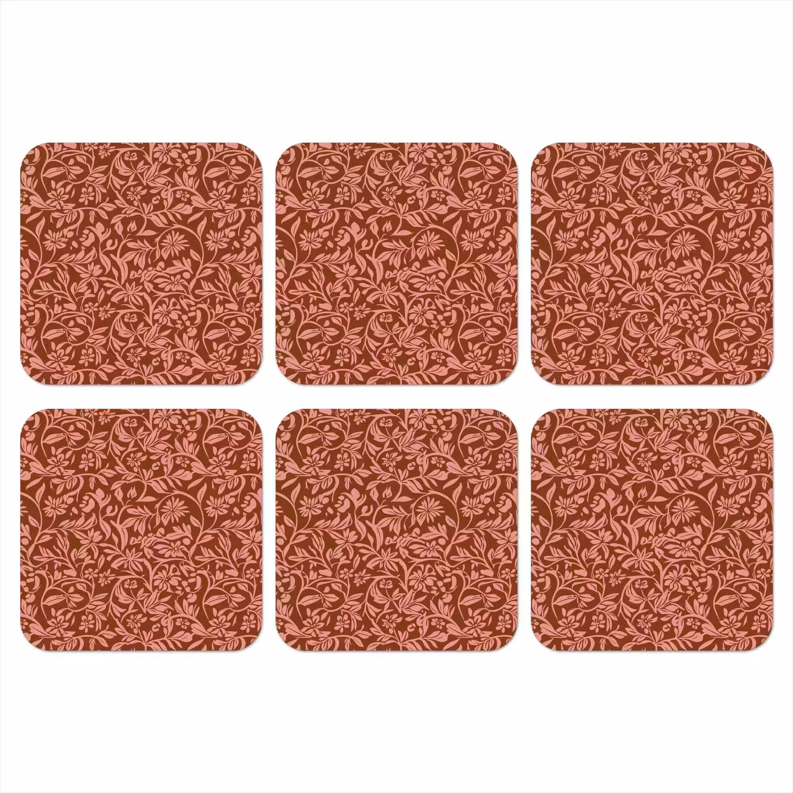 Onderzetter - Bloemen - Print - Roze — 1