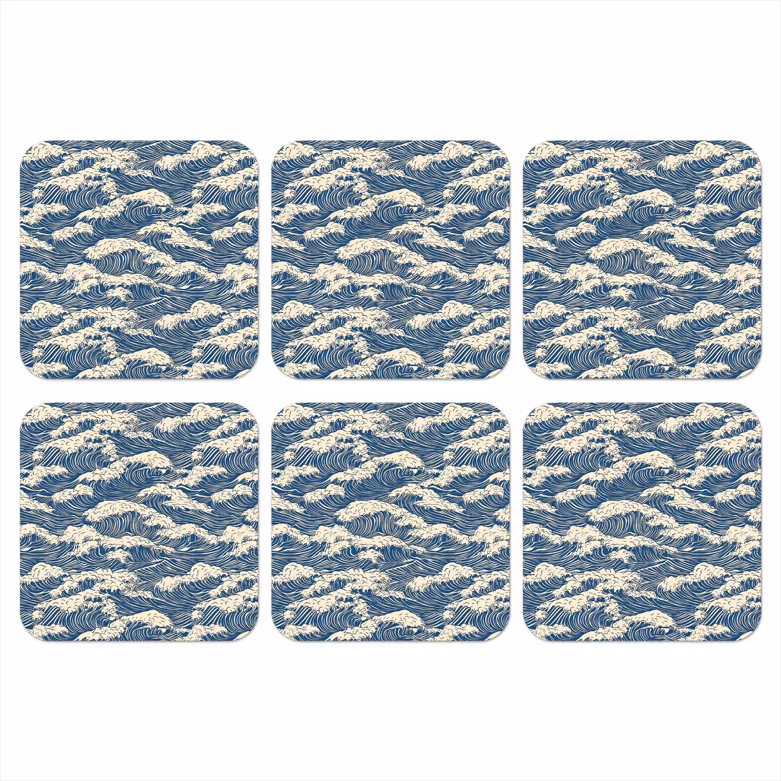 Onderzetter - Golven - Klassiek - Blauw — 1