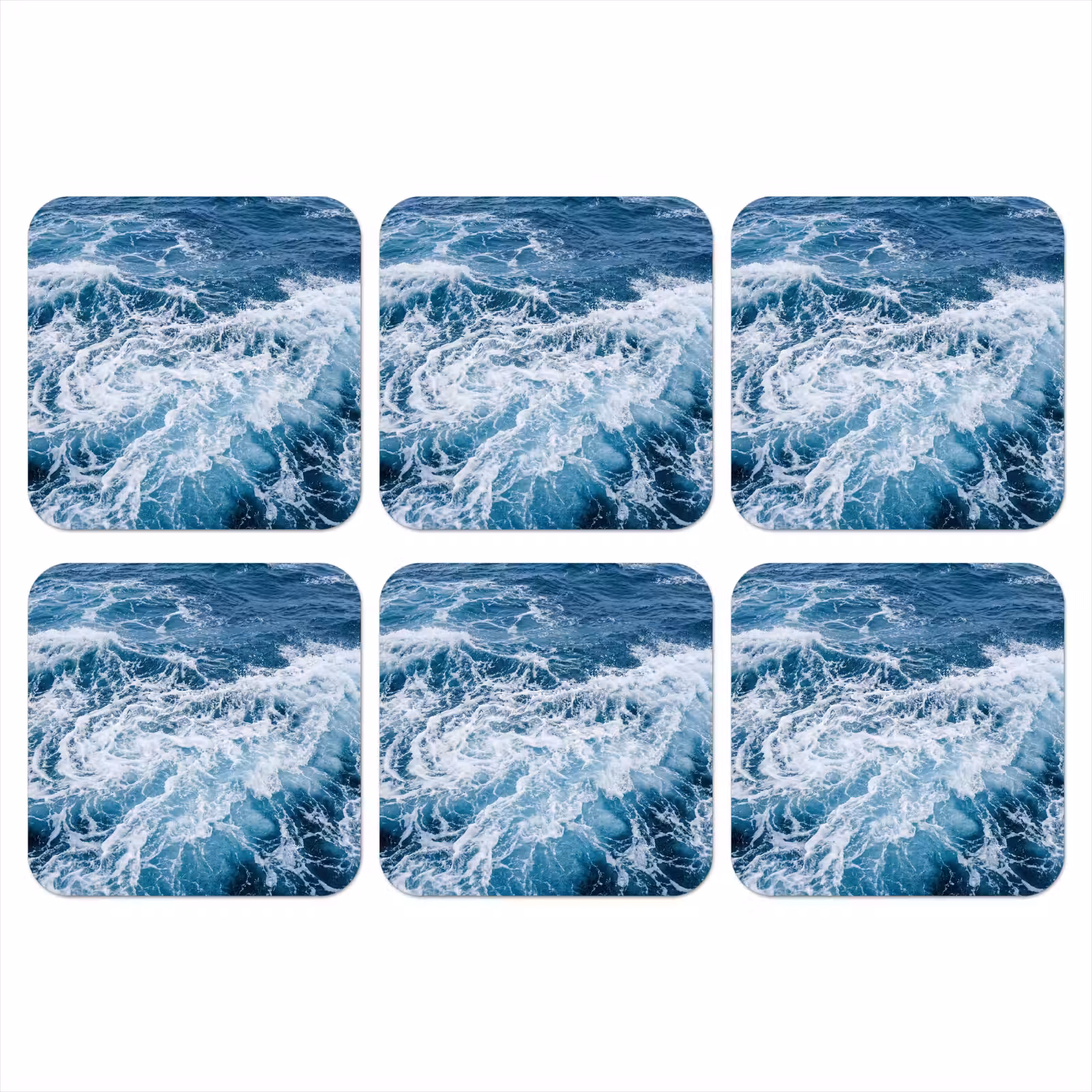 Onderzetter - Golven - Oceaan - Blauw — 1