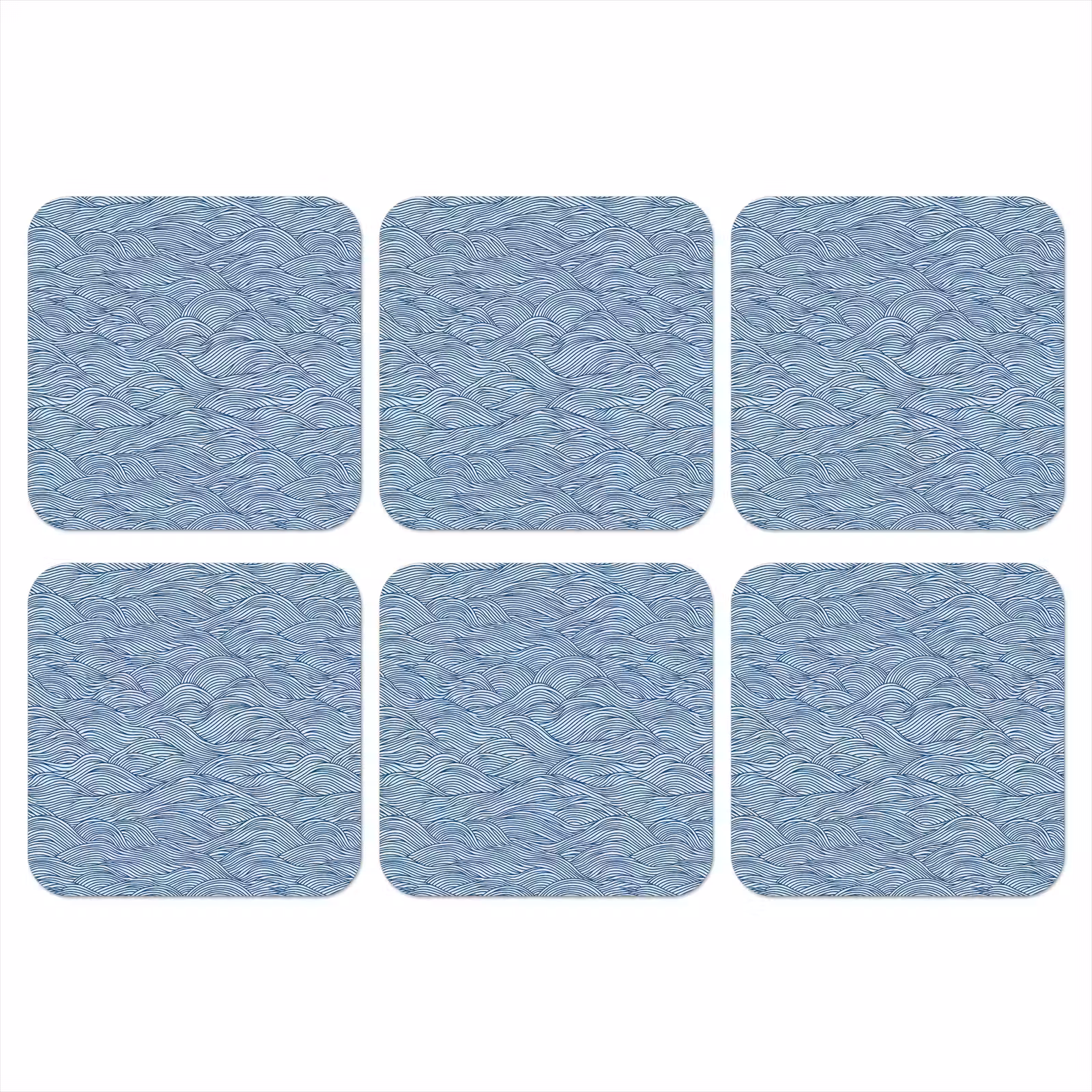 Onderzetter - Golven - Ritmisch - Blauw — 1
