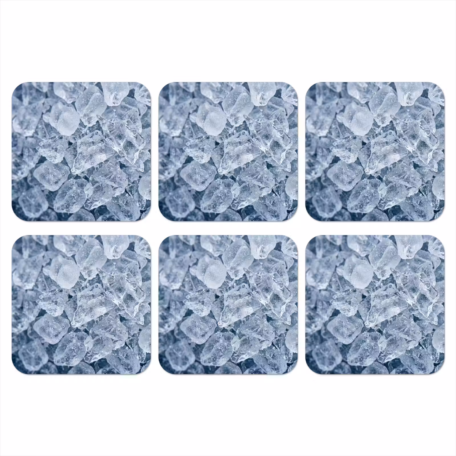 Onderzetter - Ijsblokjes - Water - Blauw — 1